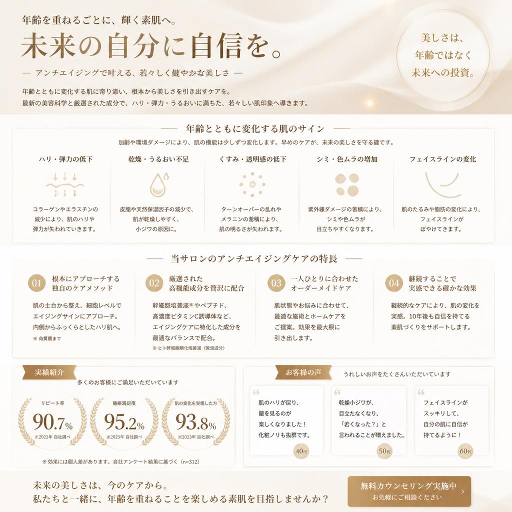 アンチエイジングと顔の引き締め