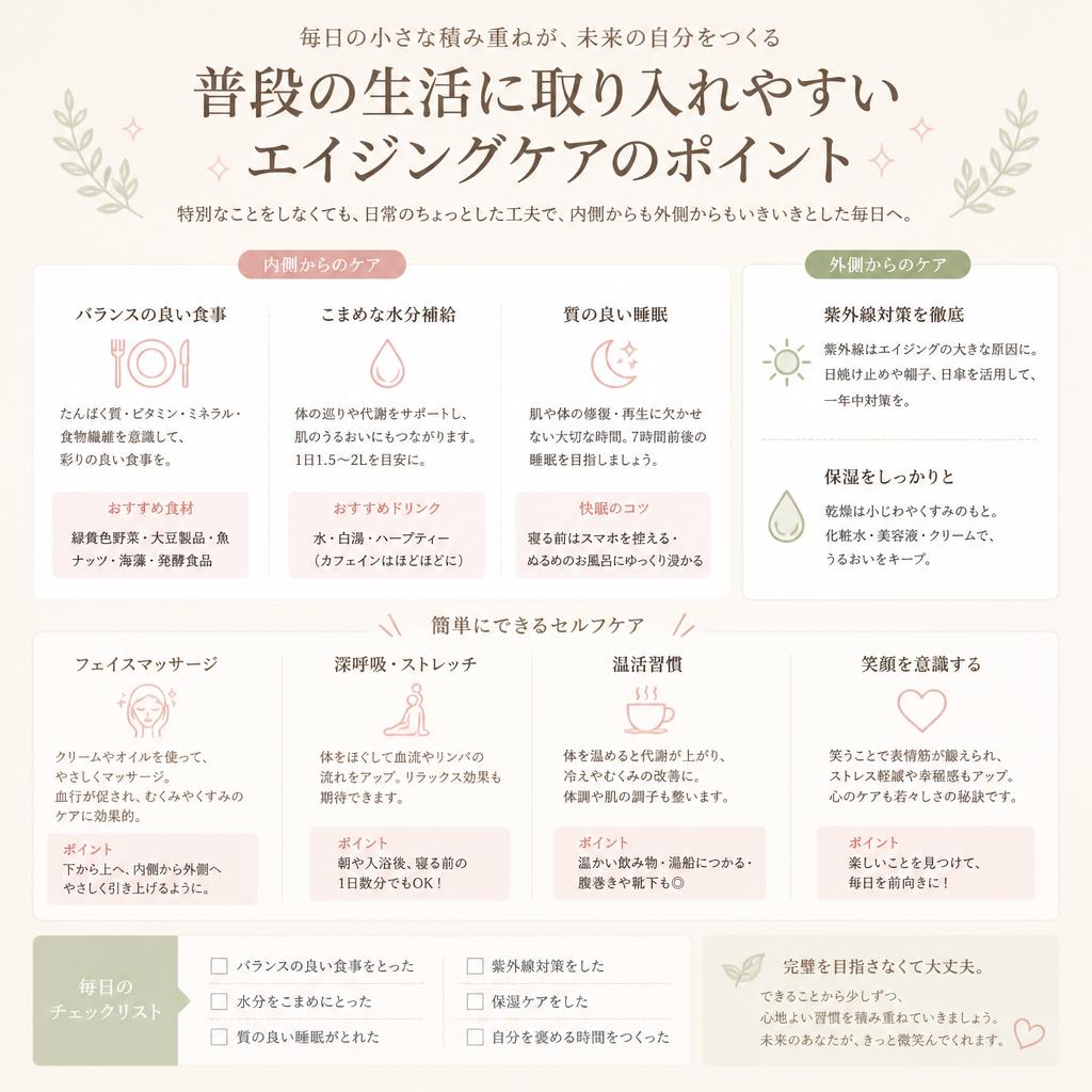エイジングケアの実践方法